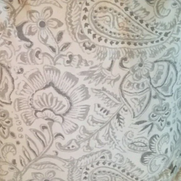 Lauren Ralph Lauren Gray Paisley Floral Euro Decorative Pillow